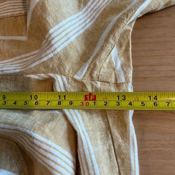 Marine Layer Franki Wide Leg Pant Extra Small in Gold Stripe - Picture 9 of 11